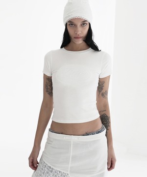 [BADBLOOD] Oval Logo T-Shirt - Cream