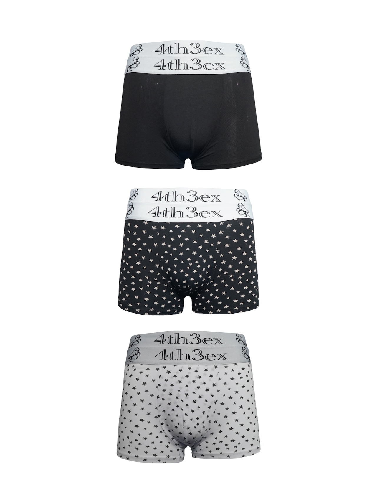 【Fourth3ex】Warhorse Embroidered Double-Waistband Boxers