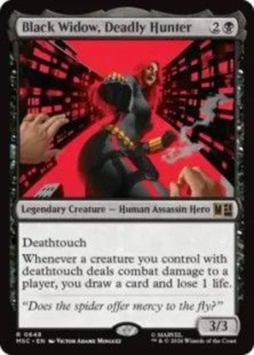 MTG《恐るべき狩人、ブラック・ウィドウ/Black Widow, Deadly Hunter(MSC)》英語