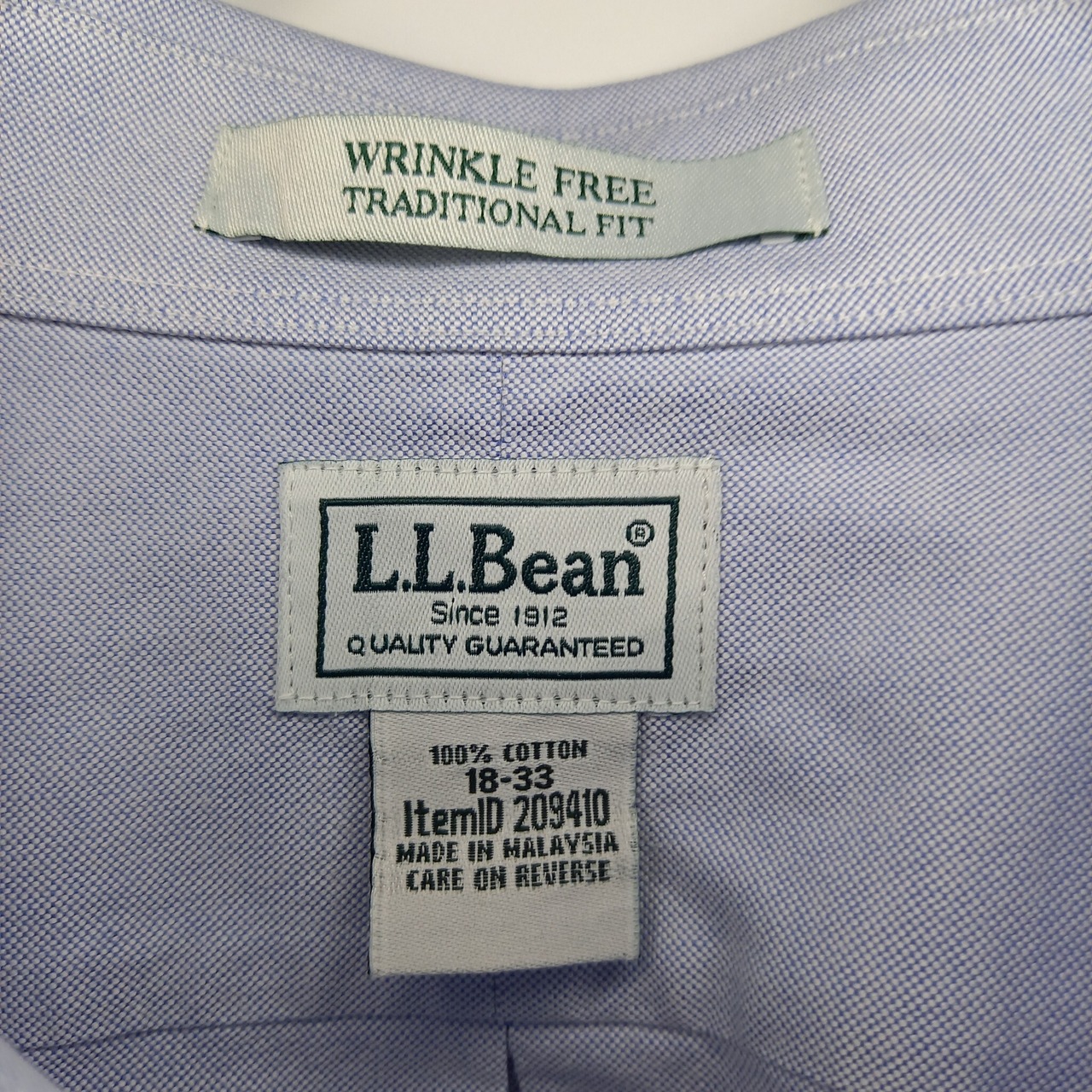 エルエルビーン　防シワ　BDオックスフォードシャツ　長袖　無地　XXL