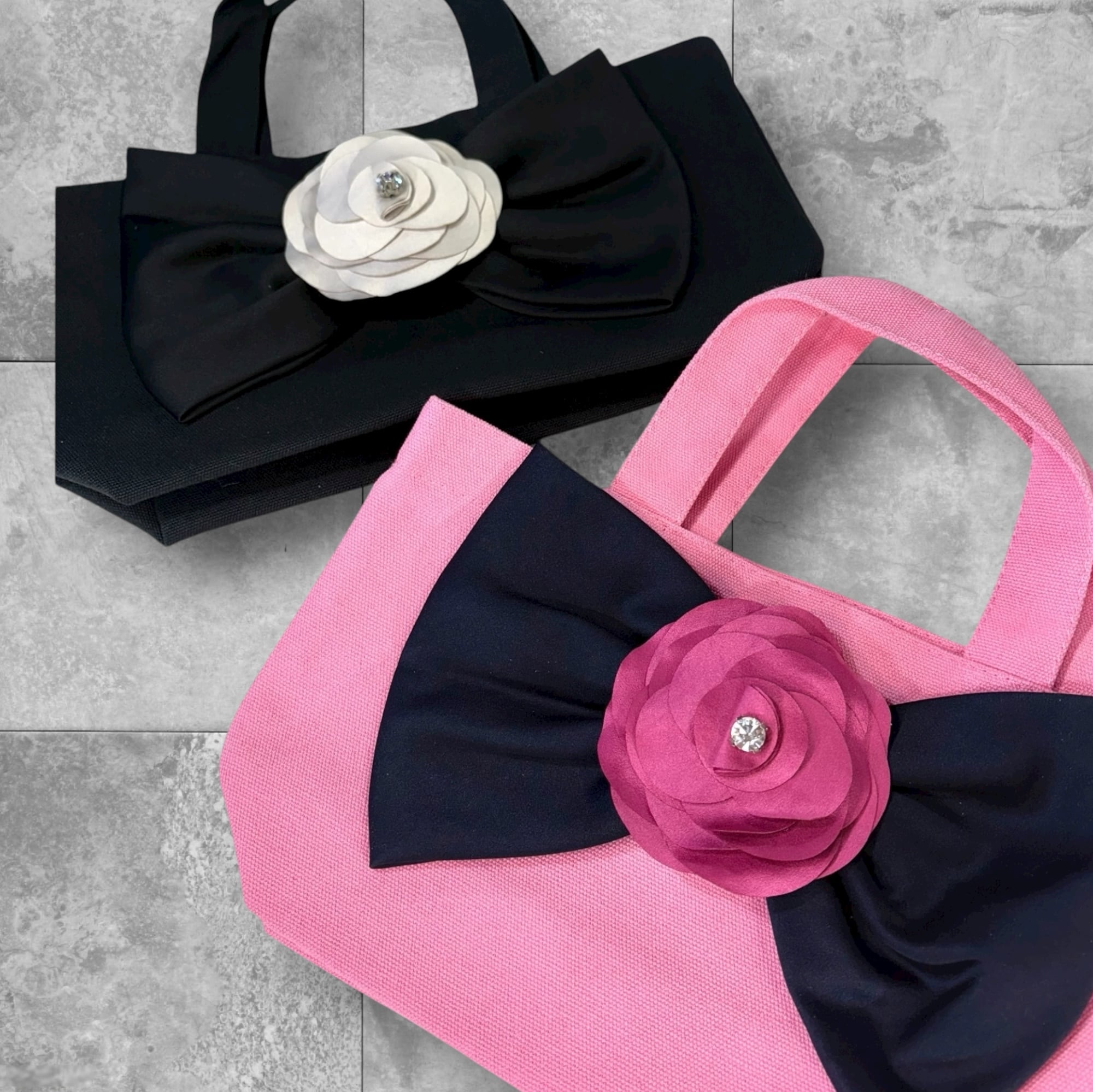 CLOSE SALE★新色入荷★BG0323 トートSミニ/タフタリボン&フラットカメリア