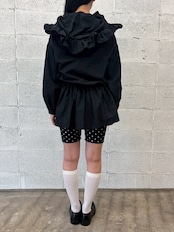 Nylon frilled mountain parka