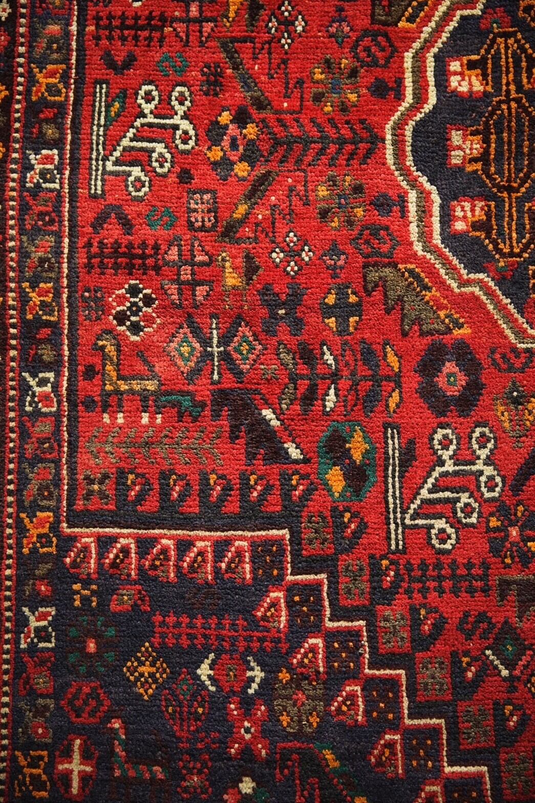 1228-Vintage Qashqai rug | 手織りのヴィンテージラグ専門店 | Bahr
