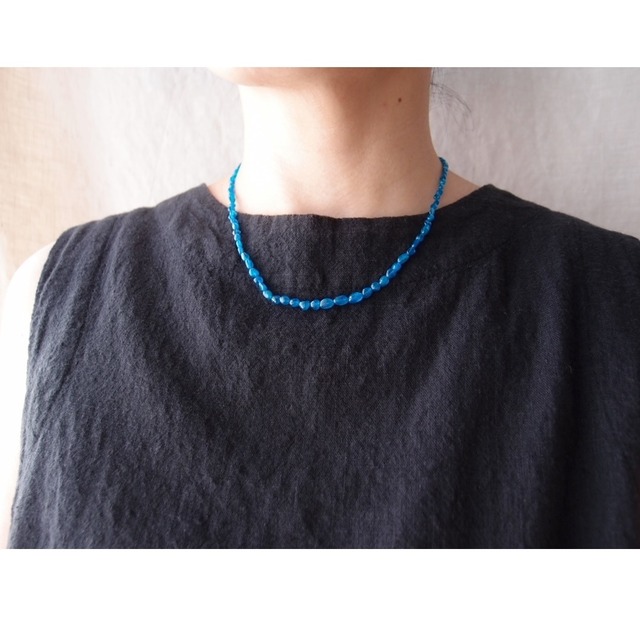 【SV】Apatite Necklace／アパタイト ネックレス （deep color）