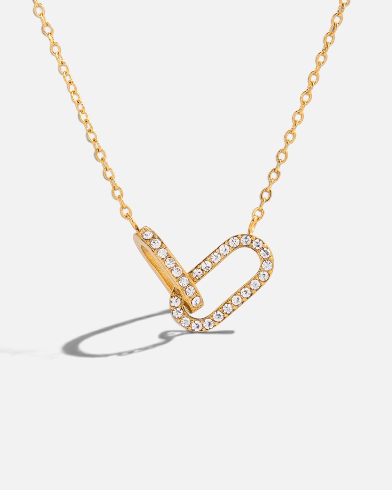GEOMETRIC LOOP NECKLACE / GOLD