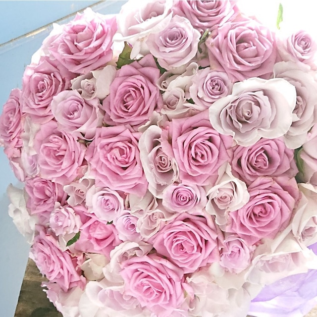 バラの花束 古希 お祝い 20000円 紫 バラ 70本 長寿のお祝い 祝 配送無料 フラワーギフト お誕生日 地方発送