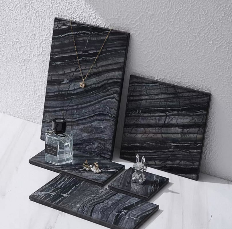 【5set】stone display plate heart 石のディスプレイプレート5点セット