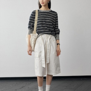 Striped Oversized pullover T0729