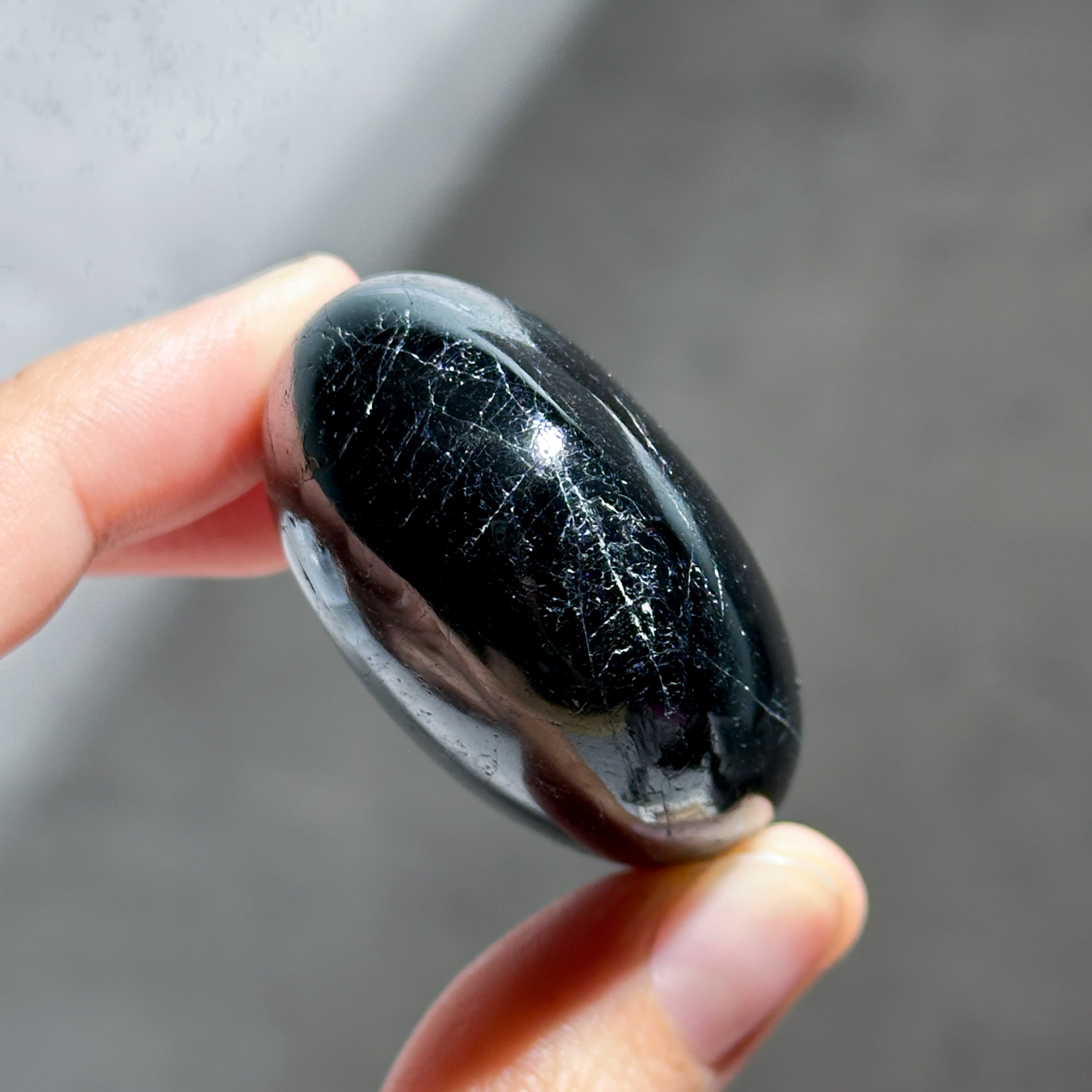 ブラックトルマリン パームストーン45◇ Black Tourmaline ◇天然石