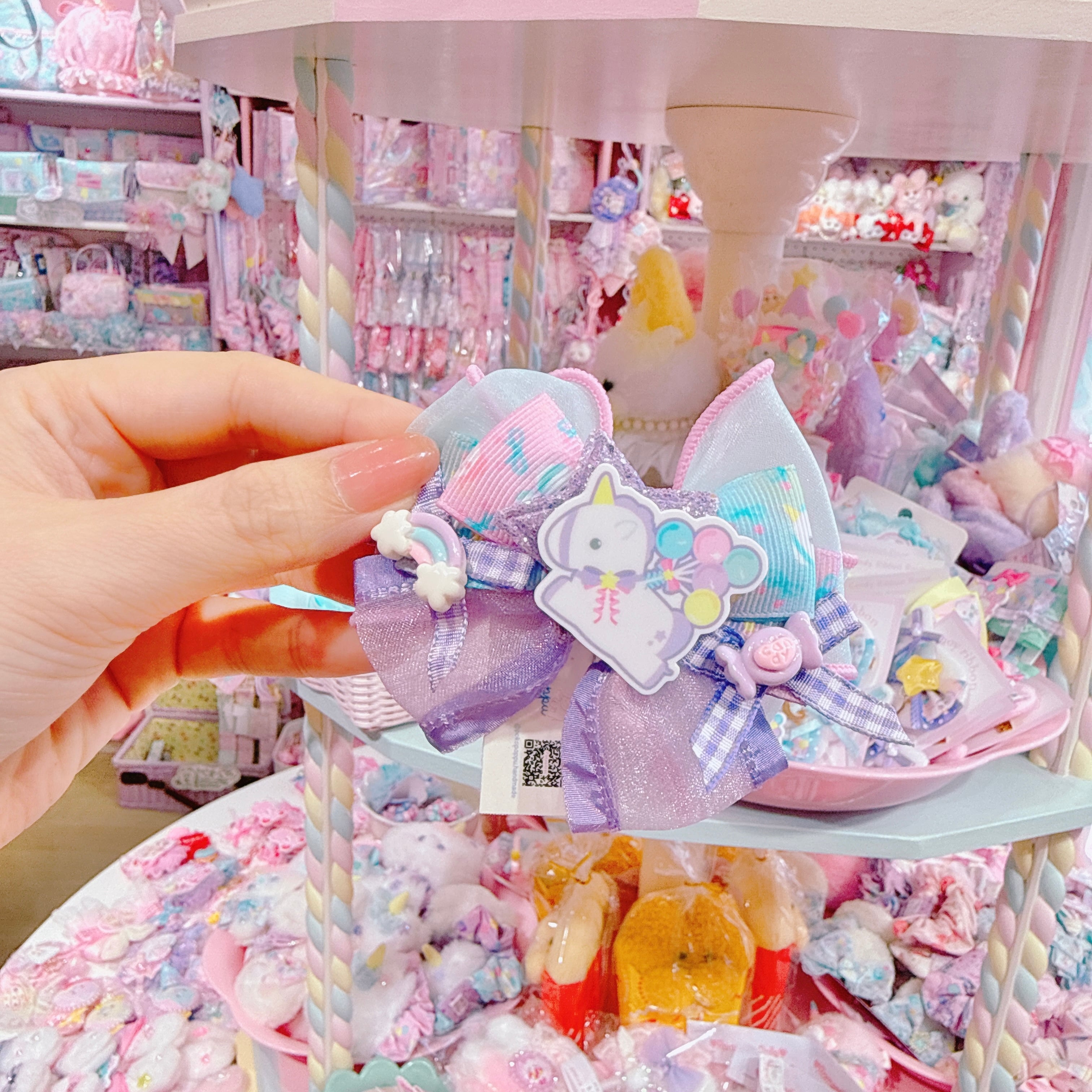 【S5】6-40 18cmデコリボンヘアクリップ