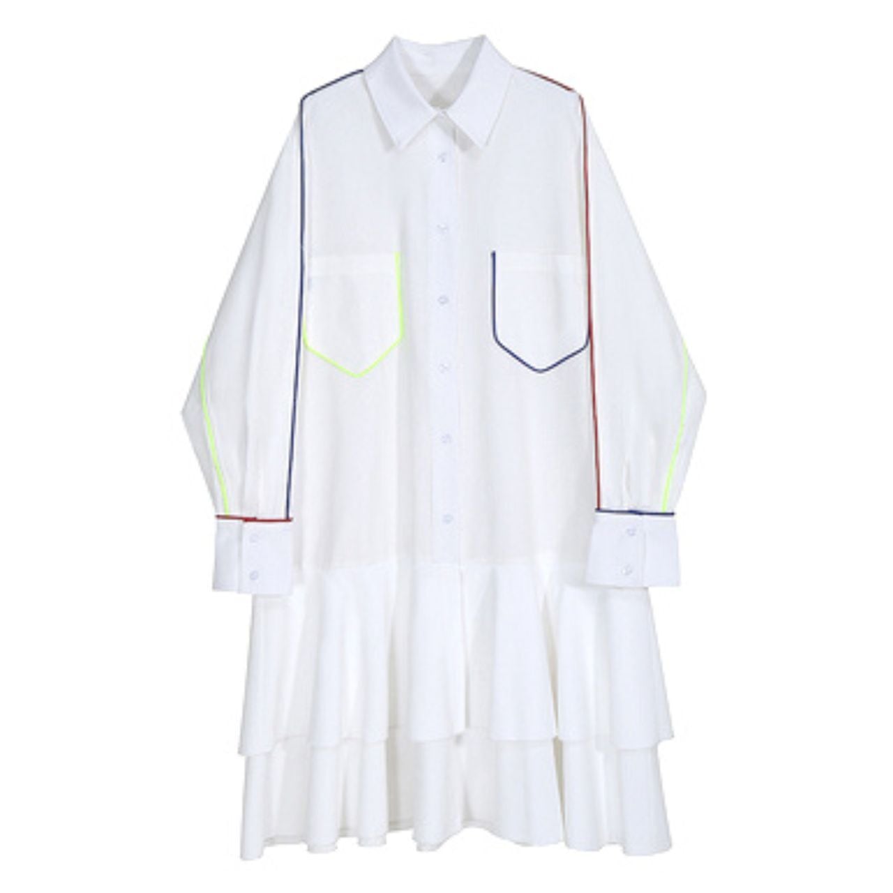 Neon Line Shirt One Piece【00107】