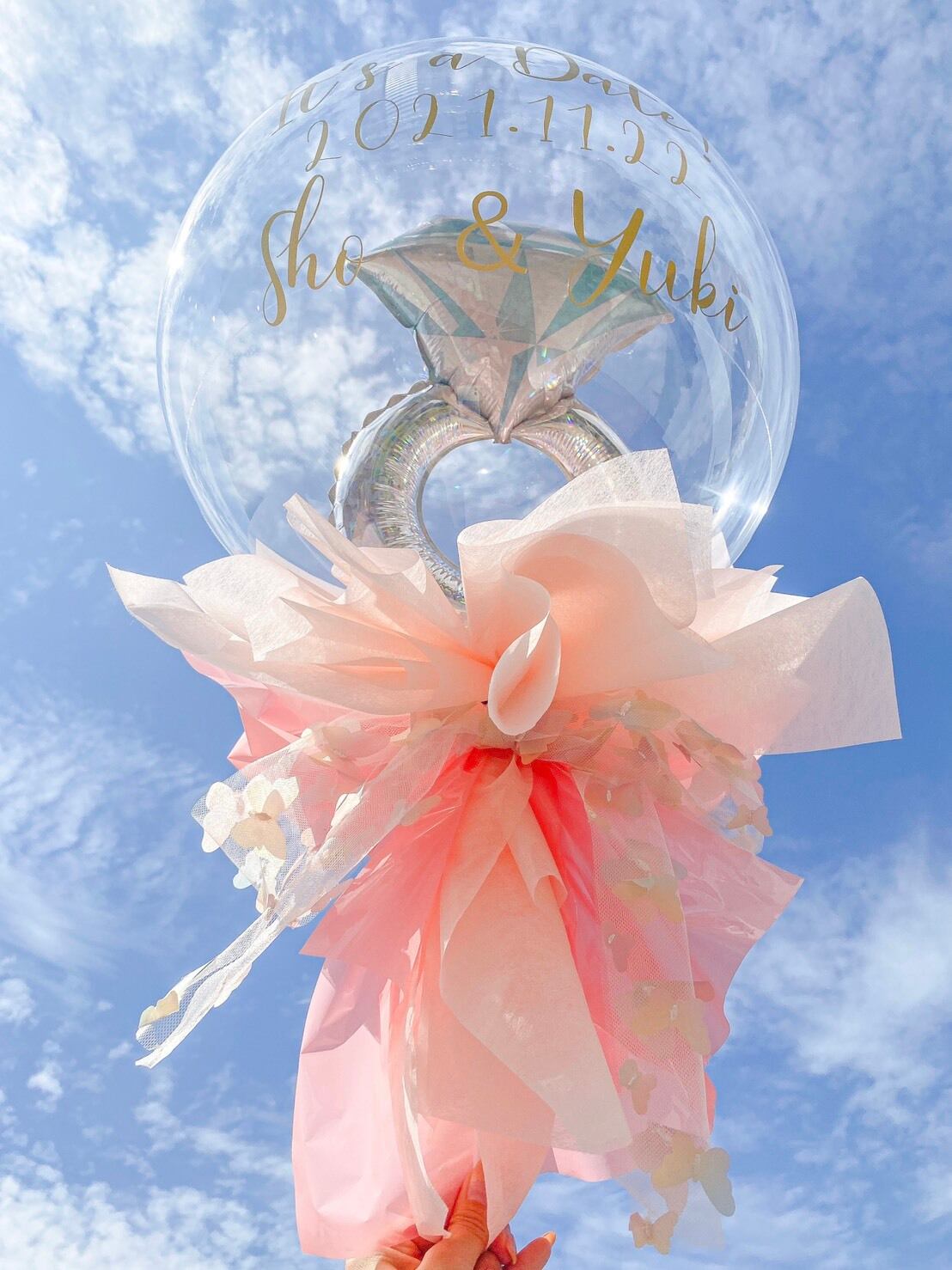 ちょうちょリング(しゃぼんフラワー)