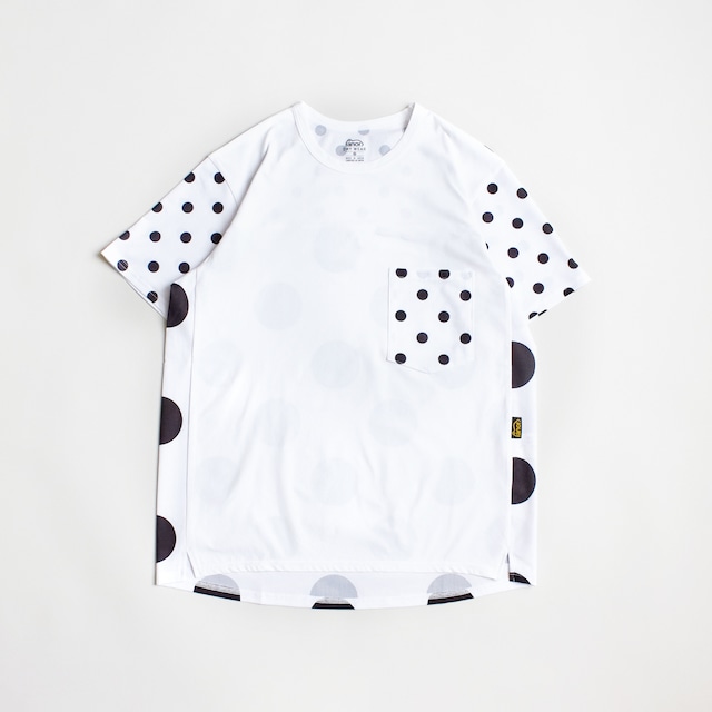 ranor（ラナー）DOT CRAZY T-SHIRTS - WHITE×WHITE メンズ・レディース ランニングTシャツ