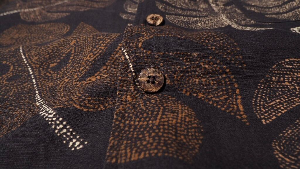 Decadent Fallen leaves full pattern Open collar ss shirt