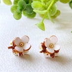 アナベルブーケピアス•イヤリング(花色ホワイト)