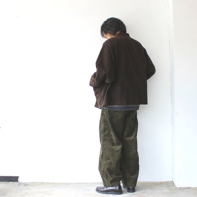 HAVERSACK コットンフランネルスタンドカラージャケット Mud-dyed