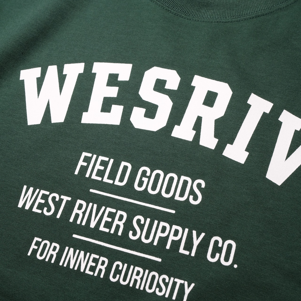 WESRIV FIELD GOODS TEE / GREEN — ADULT