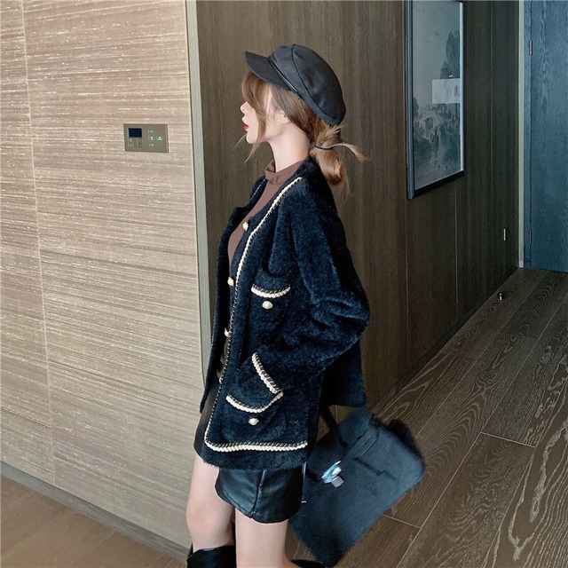 カーディガン ウールコート モノクロ パール 上品 アウター ブラック ホワイト レトロ 大人可愛い 秋 冬 春 カジュアル お出かけ シンプル おしゃれ かわいい 韓国 韓国ファッション オルチャン オルチャンファッション P1217 Korean Select 韓国ファッション カーディガン ウールコート モノクロ パール 上品 アウター ブラック ホワイト レトロ 大人可愛い 秋 冬 春 カジュアル お出かけ シンプル おしゃれ かわいい 韓国 韓国ファッション オルチャン オルチャンファッション P1217 Korean Select 韓国ファッション