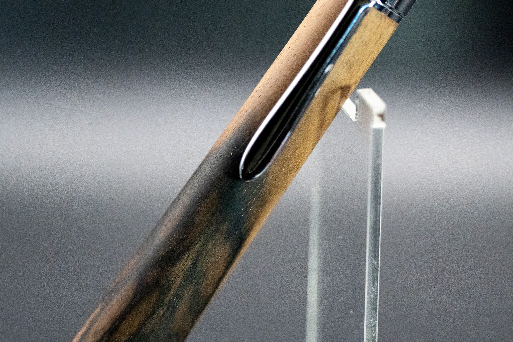 【魅惑の黒い紋様】 黒柿 孔雀杢 silver MP