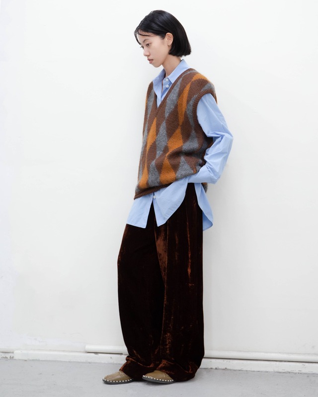 1990s GAP - wide leg velvet trousers
