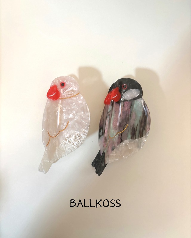 文鳥　ヘアクリップ