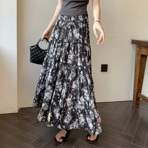 レトロ 総柄 ロング スカート 10215