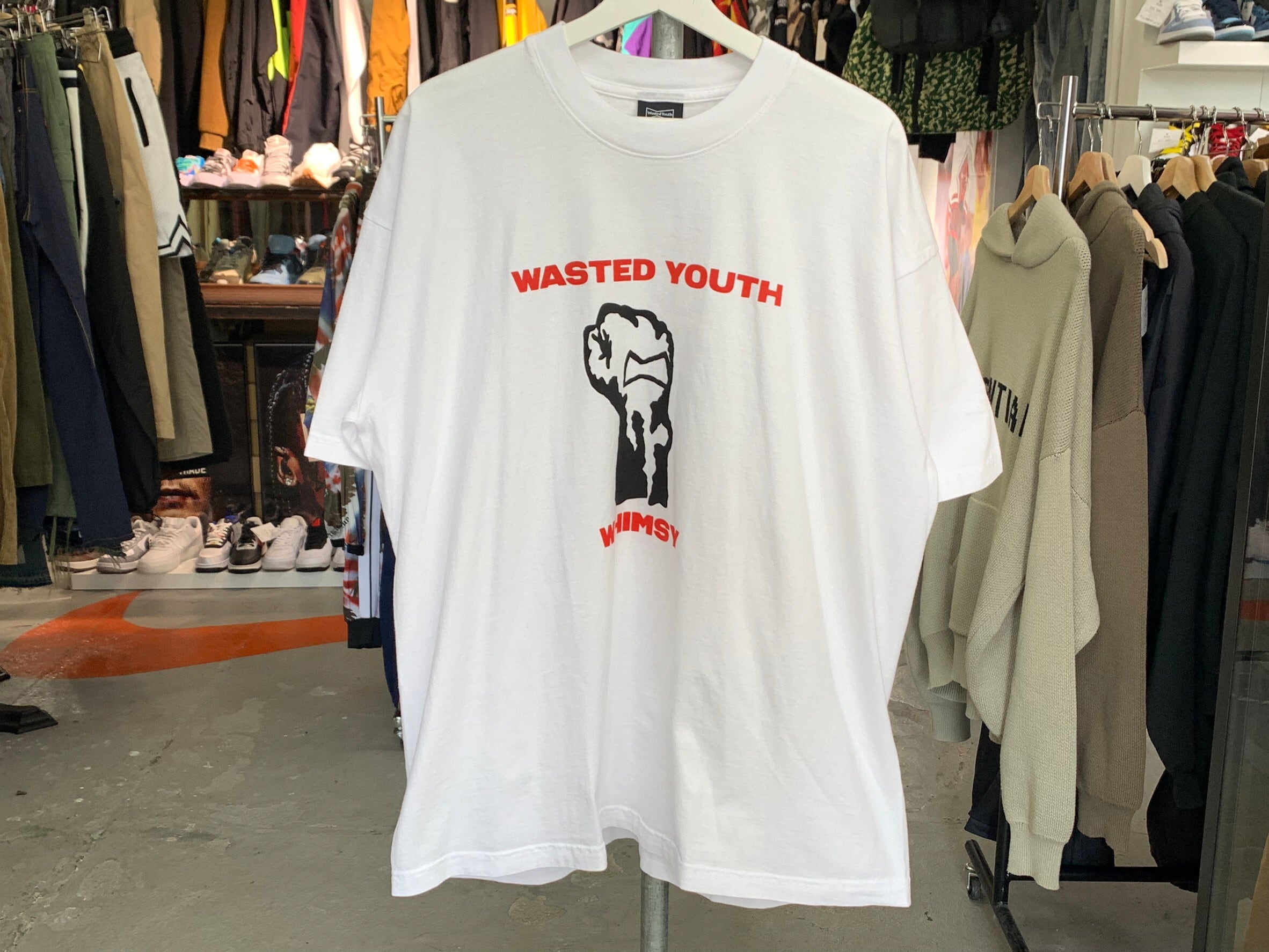 WASTED YOUTH × WHIMSY FIST TEE XL WHITE 05188 | BRAND BUYERS OSAKA 