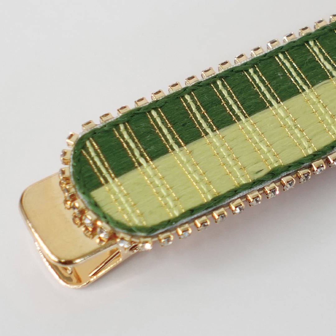 【子持組繍】ヘアクリップ/【 Komochi Embroidery (Layered Stitch Technique)】Hair Clip
