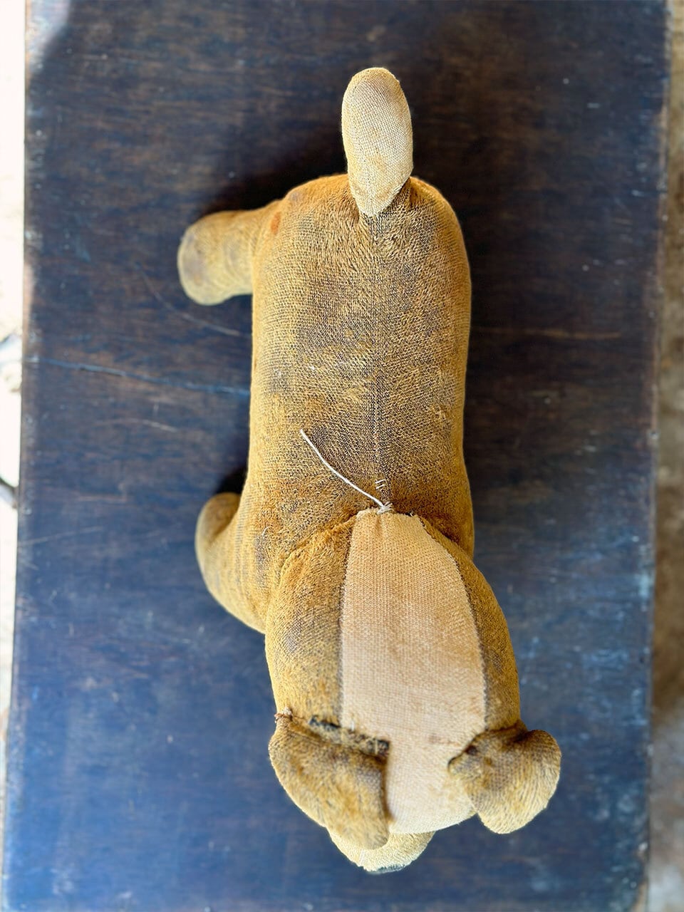 犬のぬいぐるみ イエローブラウン 耳折れ | Brocante de La