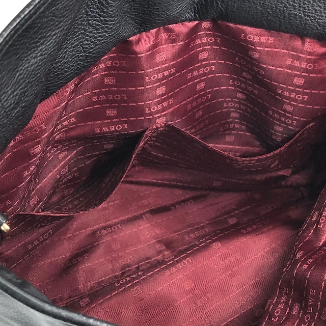 LOEWE ロエベ ハンドバッグ ブラック レザー 2way vintage ヴィンテージ オールド m3sbja