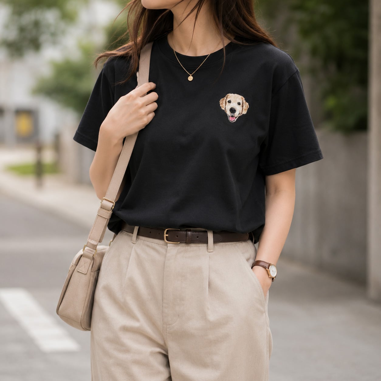 うちの子刺繍Tシャツ】ペットの写真から作るリアル刺繍｜名入れ無料