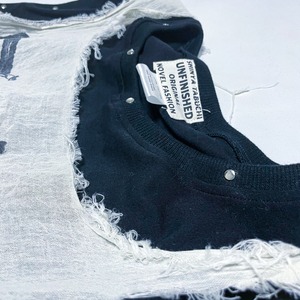 UNFINISHED レイヤードダメージTシャツ2023068