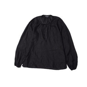 james perse  　black  linen  smock pullover blouse