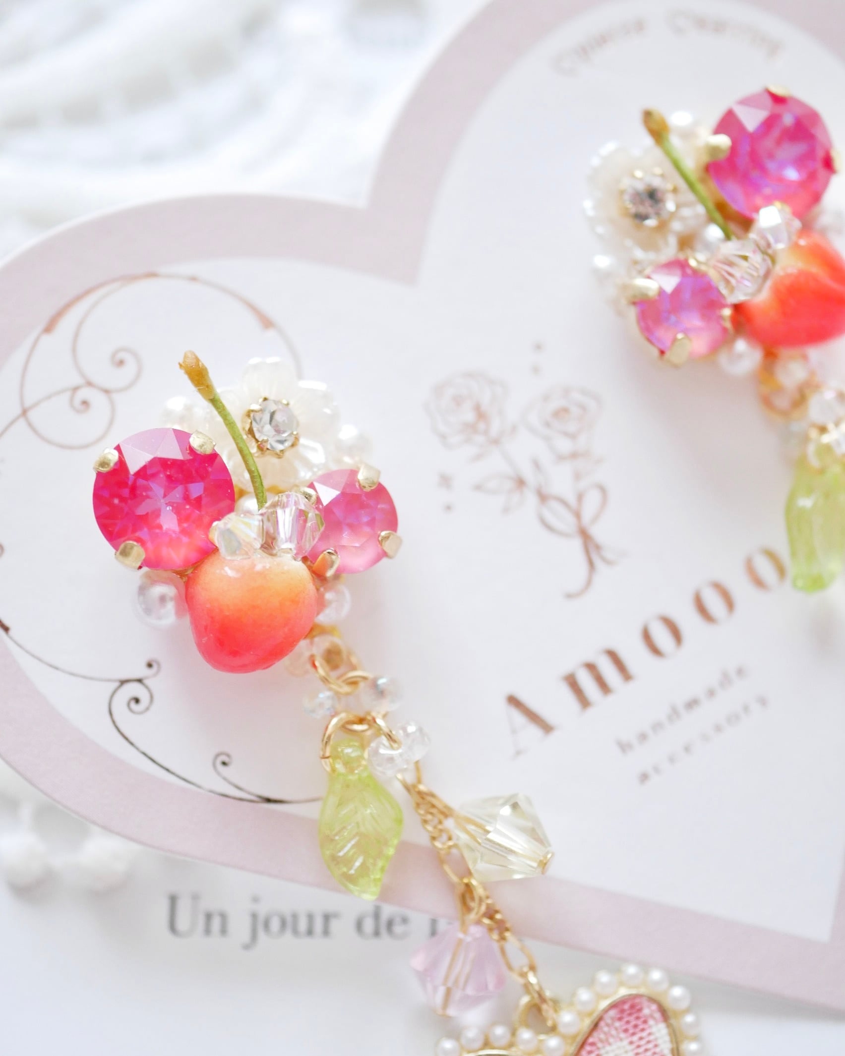 8710 パフェチェリービジューピアス/イヤリング | Amooo
