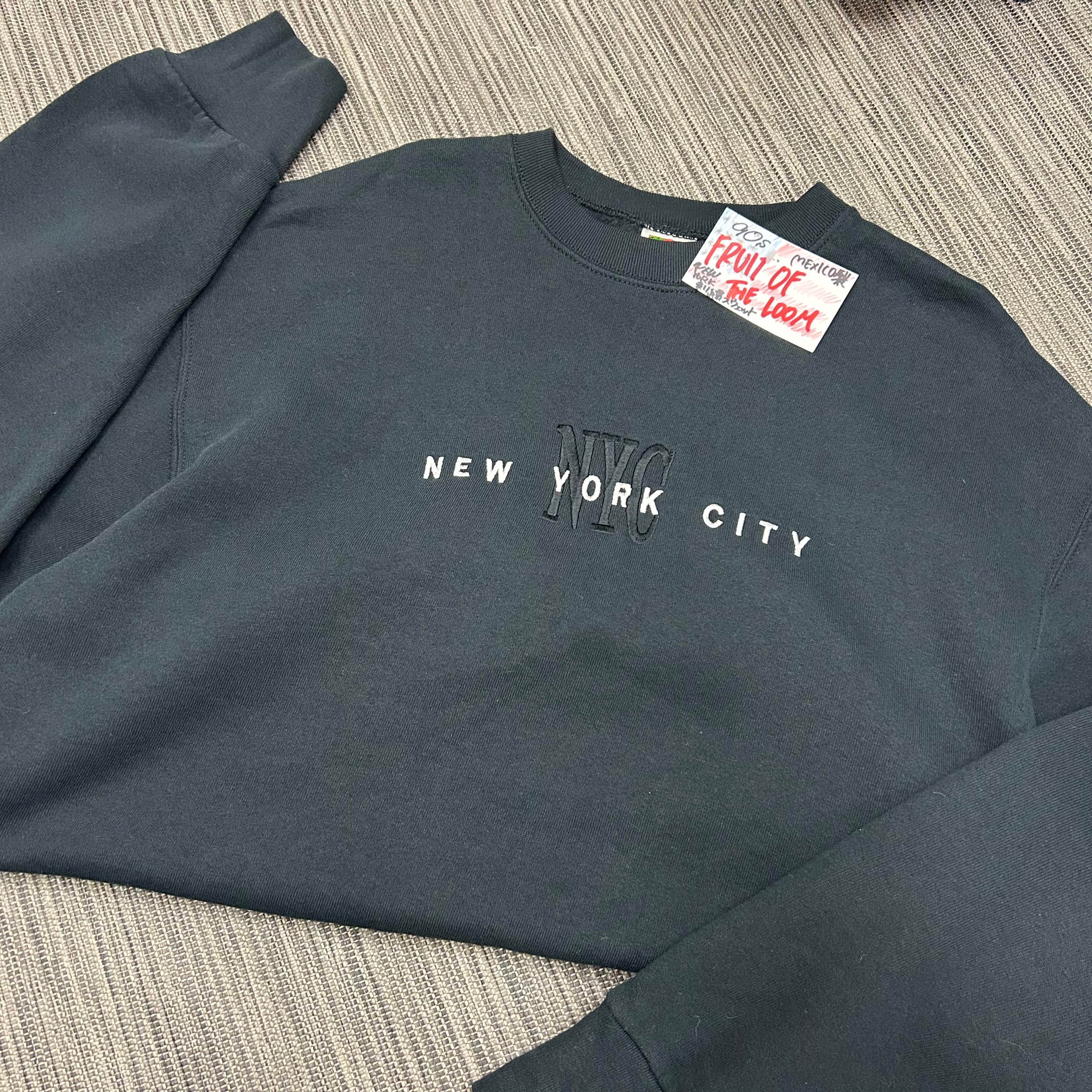 sea new york 刺繍　スウェット 90s MEXICO製 FRUIT OF THE LOOM NEW YORK 刺繍スウェット | 古着屋PENNY