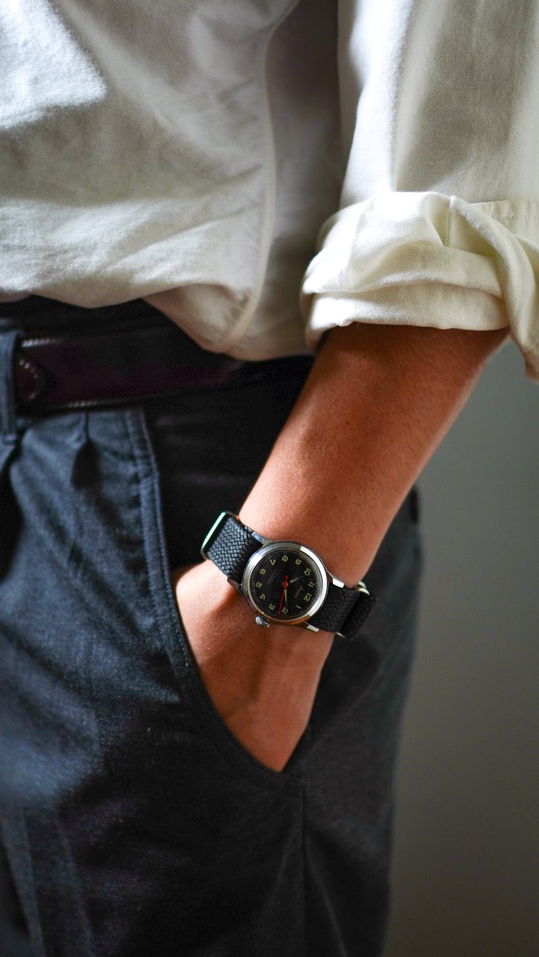 ジャンク品　STOWA トラベルウォッチ　手巻き　ストーバ STOWA ストーヴァ 1940's VINTAGE WATCH ミリタリータイプ ビンテージ