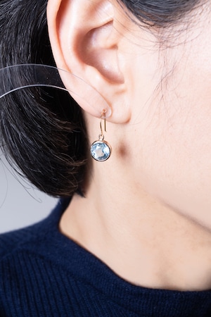 K10 Sky Blue Topaz Sparkling Earrings 10金スカイブルートパーズスパークリングイヤリング