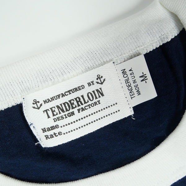 Size【M】 TENDERLOIN テンダーロイン TRIM TEE NAVY リンガーTシャツ