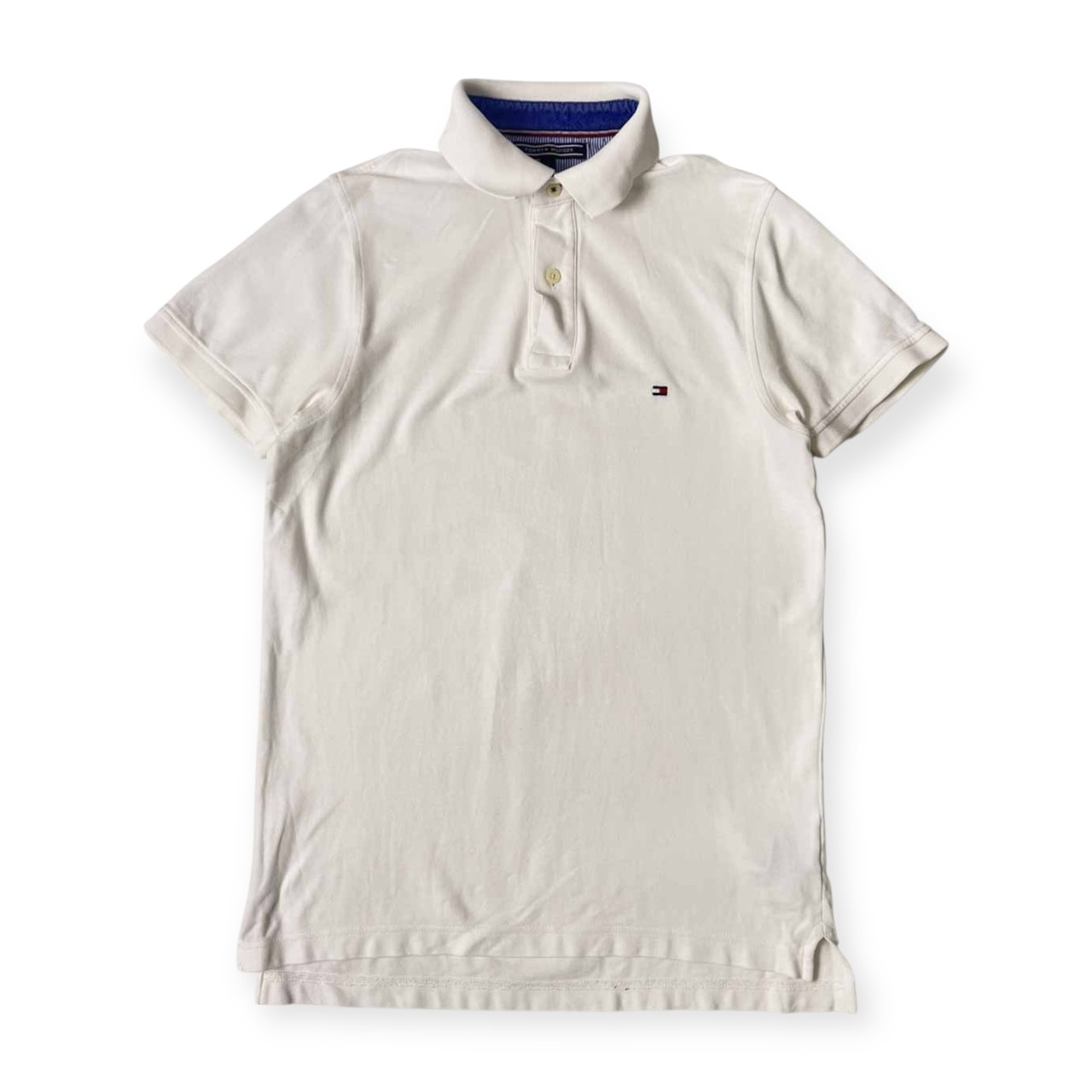 TOMMY HILFIGER トミー ヒルフィガー Slim Fit 半袖 ポロシャツ S/ホワイト メンズ