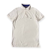 TOMMY HILFIGER トミー ヒルフィガー Slim Fit 半袖 ポロシャツ S/ホワイト メンズ