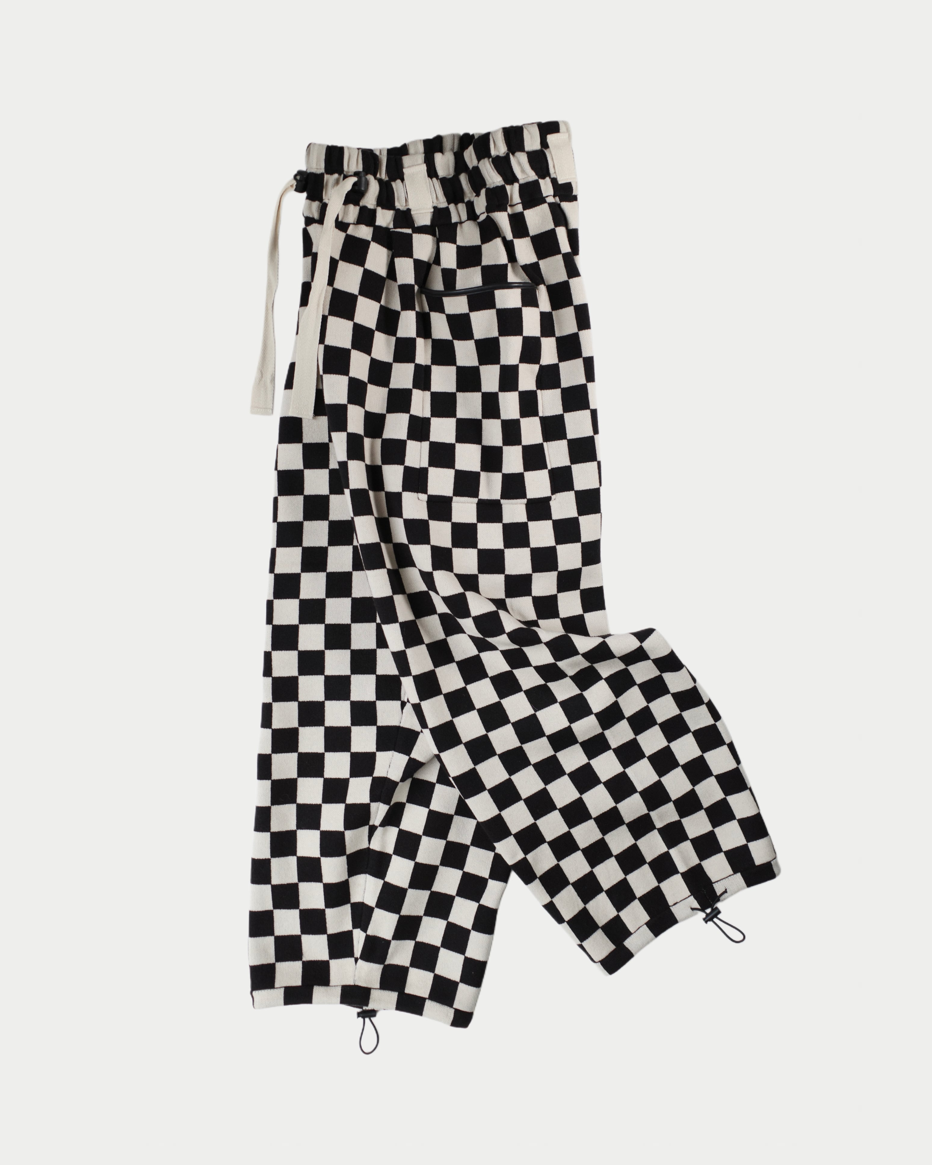Jacquard Relax Pants/Black Checker