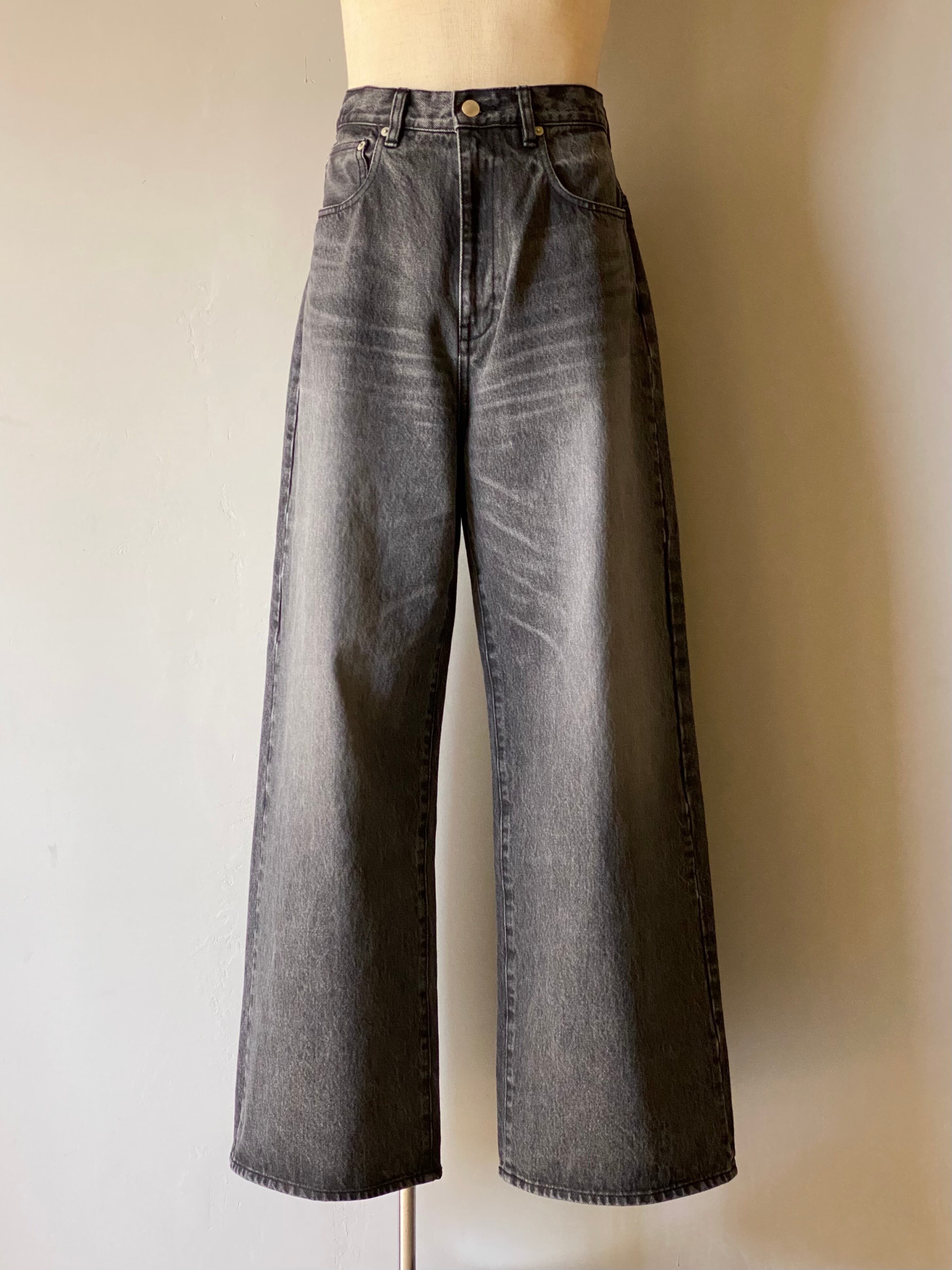 GEN IZAWA / Super buggy denim pants (black-wash) | TUNAGI JAPAN