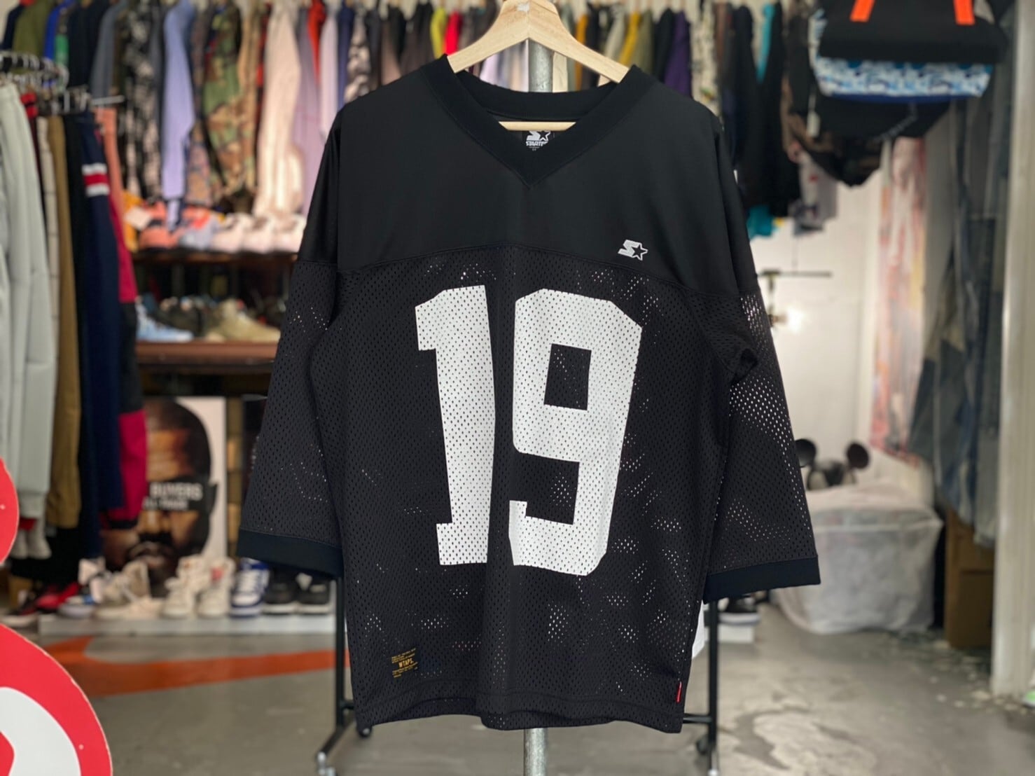 WTAPS × STARTER 16SS QB TEE.POLYESTER BLACK LIMA 65KG7365 | BRAND 