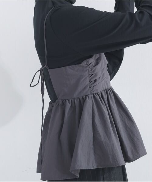 61122 ギャザービスチェ charcoal | エルキカク