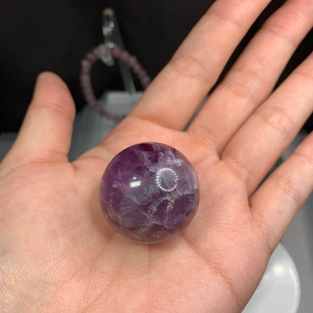 s140パープルフローライトスフィア