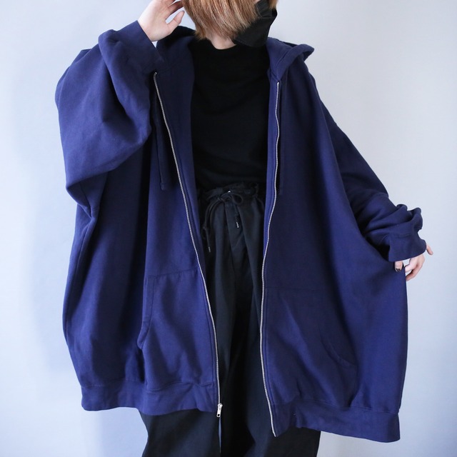 "KING SIZE" XXXXXXXXL super over silhouette zip-uo sweat parka