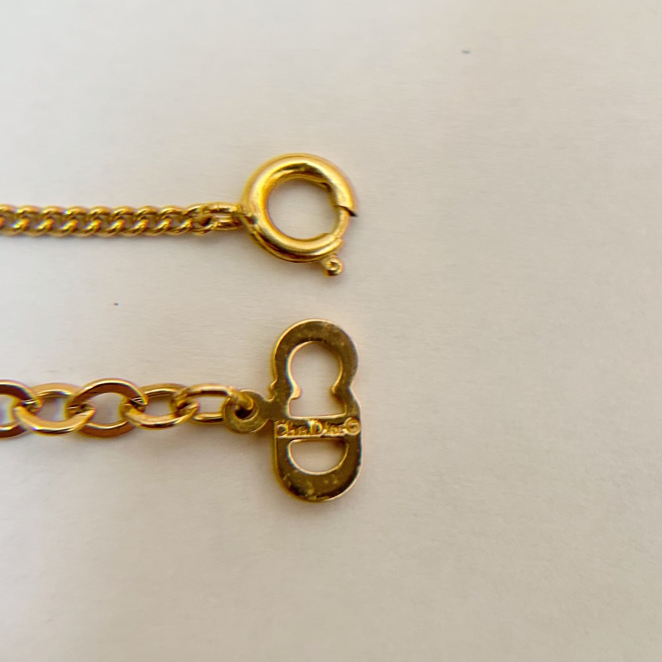 N5484】Christian Dior oval cut out necklace/クリスチャンディオール