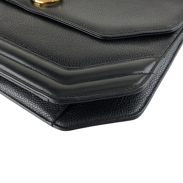 Christian Dior クリスチャン ディオール ショルダーバッグ ブラック CDロゴ レザー チェーン vintage ヴィンテージ オールド n5ndi6