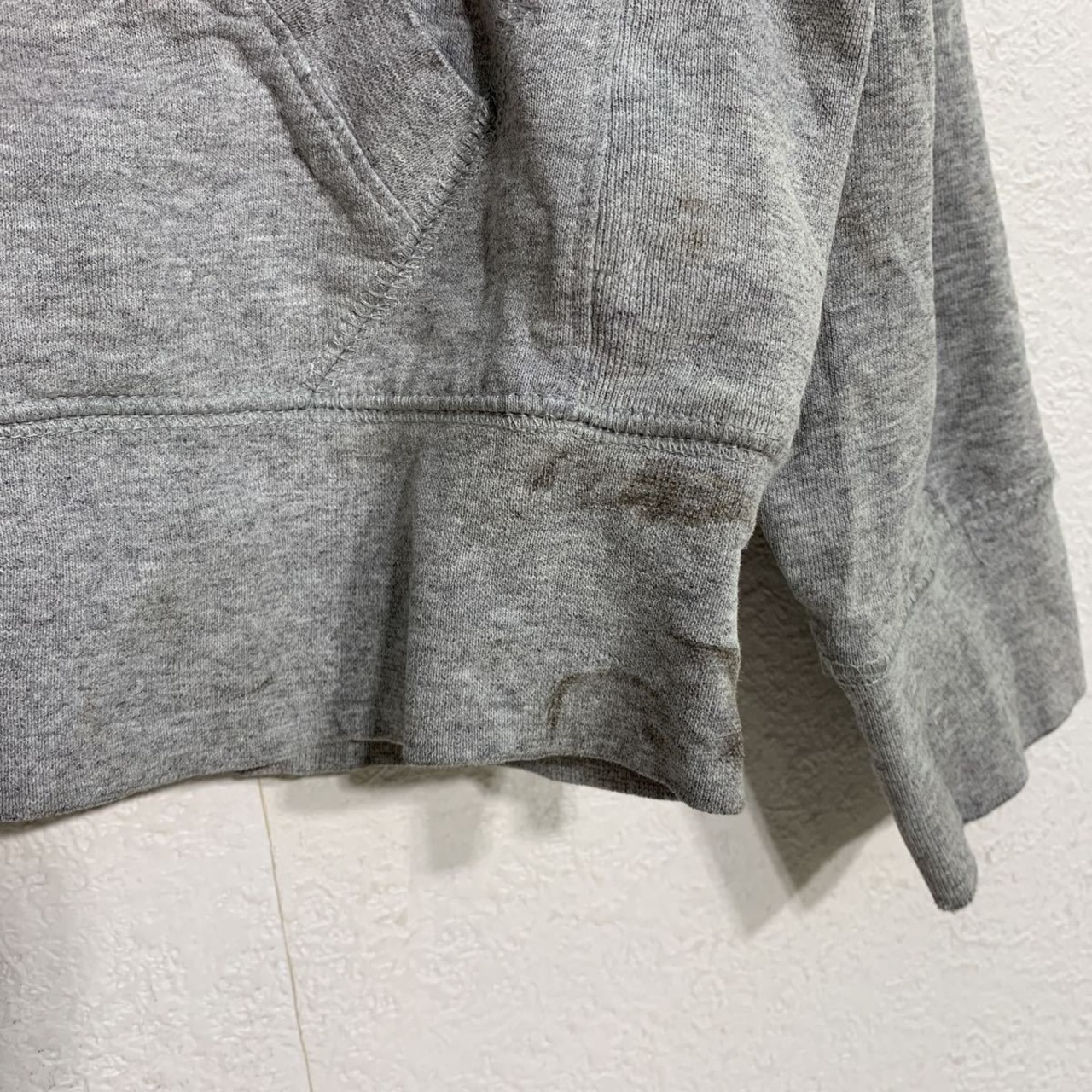 NAUTICA ジップアップ スウェット パーカー M グレーネイビー 