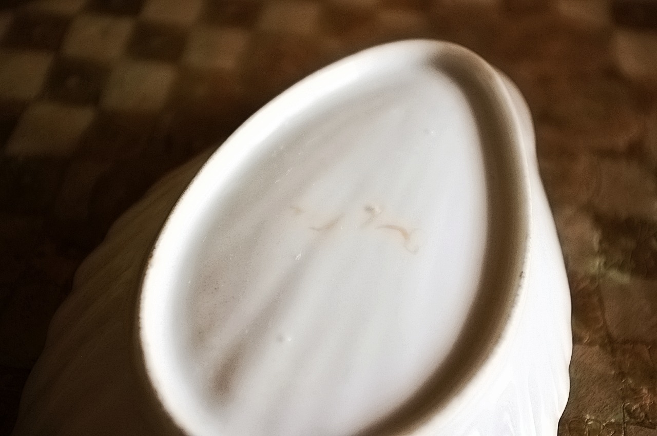 19世紀  金の海から 帝政様式 金の貝と大きなラヴィエb パリ窯 アンティーク